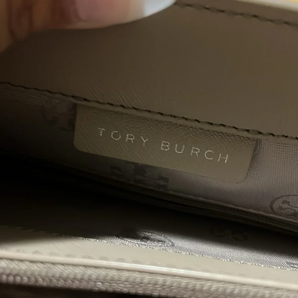 Tory Burch Gray Saffiano Leather Tote